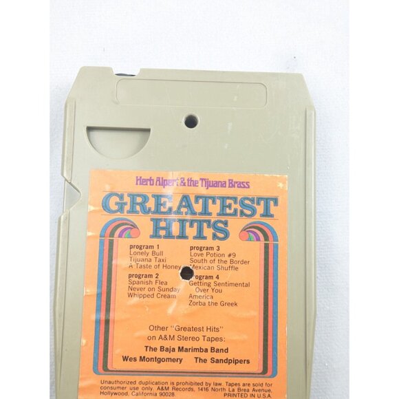 Herb Alpert & The Tijuana Brass - Greatest Hits (A&M) 8 Track Tape - Picture 6 of 6
